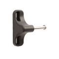 D&D LokkLatch Series 2 Adjustable Lockable Gate Latch for All Gates With External Access Kit (Black) - LLAAB