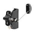 D&D Kit LokkLatch Series 2 Lockable Latch w/ External Access & TruClose Hinges for Wood & Vinyl Gates (Black) - 8000-1033