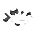 D&D LokkLatch Series 2 Adjustable Lockable Gate Latch for All Gates With External Access Kit (Black) - LLAAB