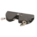 D&D LokkLatch Series 2 Adjustable Lockable Gate Latch for All Gates With External Access Kit (Black) - LLAAB