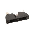 D&D LokkLatch Series 2 Adjustable Lockable Gate Latch for All Gates With External Access Kit (Black) - LLAAB