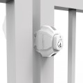 D&D LokkLatch Deluxe Gate Latch Kit With External Access Kit - Keyed Different (White) 