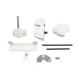 D&D LokkLatch Deluxe Series 3 Dual-Sided Lockable, Keyed Alike Gate Latch for All Gates With External Access Kit (White)