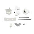 D&D LokkLatch Deluxe Series 3 Dual-Sided Lockable, Keyed Alike Gate Latch for All Gates With External Access Kit (White)