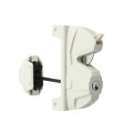D&D LokkLatch Deluxe Gate Latch Kit With External Access Kit - Keyed Different (White) 