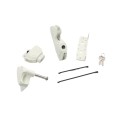 D&D LokkLatch Deluxe Gate Latch Kit With External Access Kit - Keyed Different (White) 