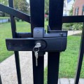 D&D LokkLatch Magnetic Dual-Sided, Keyed Alike Residential/Commercial Gate Latch for All Gates (Black Trim) - LLMKABT