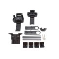 D&D Kit LokkLatch Magnetic Dual-Sided Keyed Latch & TruClose Hinges w/ 2 Side Legs (Black) - 8000-2116