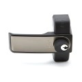 D&D Kit LokkLatch Magnetic Dual-Sided Keyed Latch & TruClose Heavy-Duty Hinges for Wood & Vinyl Gates (Black) - 8000-2111