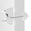D&D LokkLatch Series 3 Adjustable Lockable Gate Latch With External Access Kit (Long Striker) (White) - LL3ABLW
