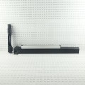 D&D MagnaLatch 36" Panic Bar with Rim Strike Plate and Series 3 Top Pull Safety Gate Latch For Pool Gates (Black) - ML3PB36RVPKA