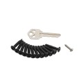 D&D Kit MagnaLatch Series 3 Top Pull Latch, Q-Bolt Drop Rod & TruClose Hinges for Metal Pool Gates (Black) - 8000-2071