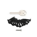 D&D Kit MagnaLatch Series 3 Vertical Pull Latch, Q-Bolt Drop Rod & TruClose Hinges for Metal Pool Gates (Black) - 8000-2072