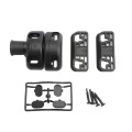 D&D Kit MagnaLatch Series 2 Side Pull Locking Latch & TruClose Hinges for Metal Pool Gates (Black) - 8000-2119