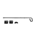 D&D Q-Bolt Drop-Bolt 24" Padlockable Stainless Steel Drop Rod With Mounting Guides for Vinyl and Wood Gates (Black) - QB224