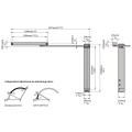 D&D SlimLine Left-Handed Hydraulic Vertical Gate Closer