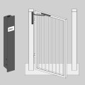 D&D SlimLine Left-Handed Hydraulic Vertical Gate Closer