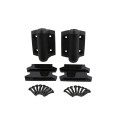 D&D TruClose Adjustable Self-Closing Hinge With Two Legs For Metal Gates (Black) - Pair - TCA1L2S3BTS