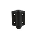 D&D TruClose Adjustable Self-Closing Gate Hinges With 2 Side Legs For Metal Pool and Safety Gates (Pair) Black w/ Brushed Finish - TCA1L2S3ST