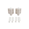 D&D Kit LokkLatch Series 2 Lockable Latch & TruClose Self-Closing Hinges for Metal Pool Gates (White) - 8000-1032