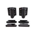 D&D Kit MagnaLatch Series 2 Side Pull Locking Latch & TruClose Hinges for Metal Pool Gates (Black) - 8000-2119