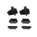 D&D TruClose Adjustable Self-Closing Gate Hinges With 2 Side Legs For Metal To Wood Gates (Pair) Black - TCA2L2S3BT