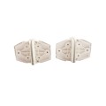 D&D TruClose Adjustable Self-Closing Gate Hinges With 2 Side Legs For Wood and Vinyl Gates (Pair) White - TCA3L2S3WT