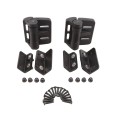 D&D Kit LokkLatch Series 2 Lockable Latch, Q-Bolt Drop Rod & TruClose Mini Hinges for Metal Gates (Black) - 8000-2109