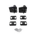 D&D TruClose Round Multi-Adjustable Self-Closing Gate Hinges For Chain Link Round Gate Posts (Pair) Black - TCAMA2RND