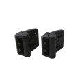 D&D TruClose Round Multi-Adjustable Self-Closing Gate Hinges For Chain Link Round Gate Posts (Pair) Black - TCAMA2RND