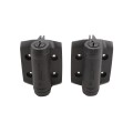 D&D TruClose Adjustable Self-Closing Heavy-Duty Gate Hinges With 2 Side Legs For Metal Pool and Safety Gates (Pair) Black - TCHD1AL2S3BT