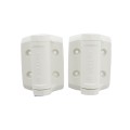 D&D TruClose Self-Closing Heavy Duty Gate Hinges With No Side Legs For Metal Gates (Pair) White - TCHD1AS3WT