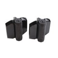 D&D TruClose Adjustable Self-Closing Heavy-Duty Gate Hinges With 2 Side Legs For All Gate Types (Pair) Black - TCHD1L2S3BT