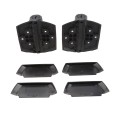 D&D TruClose Self-Closing Heavy-Duty Pool Gate Hinges With No Side Legs For Metal Gates (Pair) Black - TCHD1S3BT