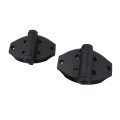 D&D TruClose Self-Closing Heavy-Duty Gate Hinges With 2 Side Legs For Wood and Vinyl Gates (Pair) Black - TCHD2L2S3BT