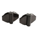 D&D Kit LokkLatch Magnetic Dual-Sided Keyed Latch & TruClose Heavy-Duty Hinges for Wood & Vinyl Gates (Black) - 8000-2111