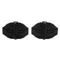D&D TruClose Self-Closing Heavy-Duty Gate Hinges With 2 Side Legs For Wood and Vinyl Gates (Pair) Black - TCHD2L2S3BT