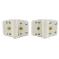 D&D TruClose Multi-Adjustable Heavy Duty S3 Gate Hinges for Vinyl and Composite Gates (Pair) White - TCHDMA1S3WT