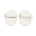 D&D TruClose Multi-Adjustable Heavy-Duty Gate Hinges For Wood and Vinyl Gates (Pair) White - TCHDMA1WT