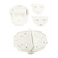 D&D TruClose Multi-Adjustable Heavy-Duty Gate Hinges For Wood and Vinyl Gates (Pair) White - TCHDMA1WT