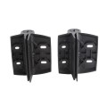 D&D TruClose Round Heavy-Duty Self-Closing Gate Hinges For Chain Link Round Gate Posts (Pair) Black - TCHDRND1-MK2