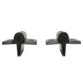 D&D TruClose Round Heavy-Duty Self-Closing Gate Hinges For 1 7/8" and 2" Chain Link Round Gate Posts (Pair) Black