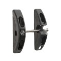 D&D Kit T-Latch Stainless Steel Toggle Latch & TruClose Hinges for Metal Gates (Black) - 8000-2067