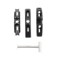D&D T-Latch Stainless Steel Padlockable Toggle Latch For All Gates (Black) - TL01