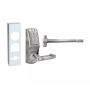 Codelocks Battery Powered Panic Hardware Kit (Black) with Panic Bar (Brushed Steel) - DD95804BLK