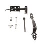 D&D Wood Hardware Steel Thumb Latch and Striker Bar With Decorative Handle For Wood Gates (Black) - 210004