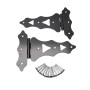 D&D Wood Hardware Heavy-Duty Decorative Steel 10" T-Hinge For Wood Gates (Black) - 310003