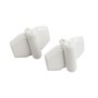 D&D TruClose Standard Adjustable Self-Closing Gate Hinges With 2 Side Legs For Wood & Vinyl Gates White (Pair)  - 49059