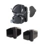 D&D Kit LokkLatch Series 2 Lockable Gate Latch & TruClose Adjustable Hinges (Black) - 8000-1012