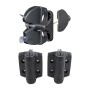 D&D Kit LokkLatch Series 2 Lockable Latch & TruClose Heavy-Duty Hinges for Metal & Pool Gates (Black) - 8000-1049